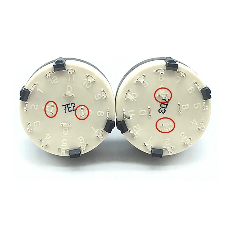 5pcs RS26 2 Pole 6 Position Selectable Band Rotary Channel Selector Switch Handle length 20MM with knob