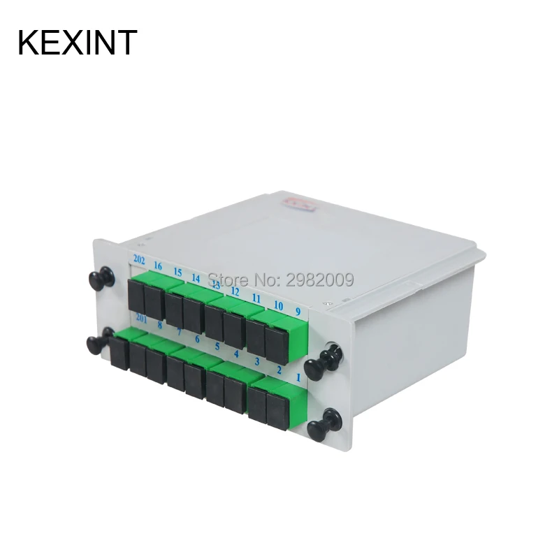 KEXINT Factory Directly PLC Splitter    device SC/APC 1*16 Insertion /LGX /Cassette type Fiber Optic / 5piece