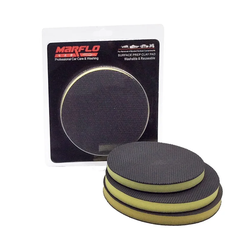 Polishing Pad Magic Clay Bar Heavy Car Wash Sponges Car Cleaning Pad Marflo Paint Care Before Sponge Polishing Wax 6 5 4 3 inch