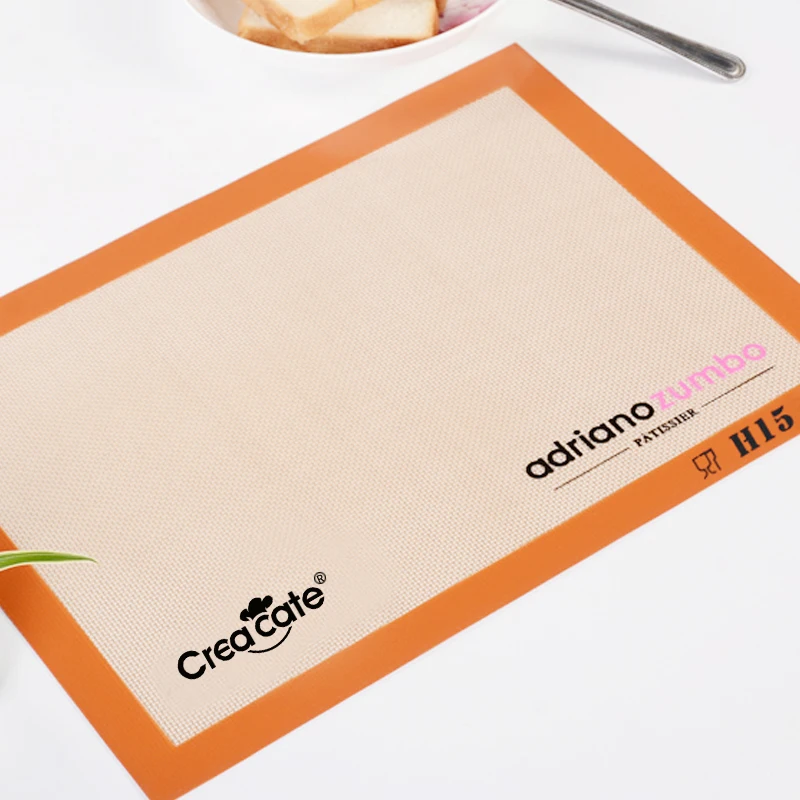 Creacate Non-Stick Baking  Mat silicone glass fiber  mat rolling dough fondant or messy craft sugarcraft mat