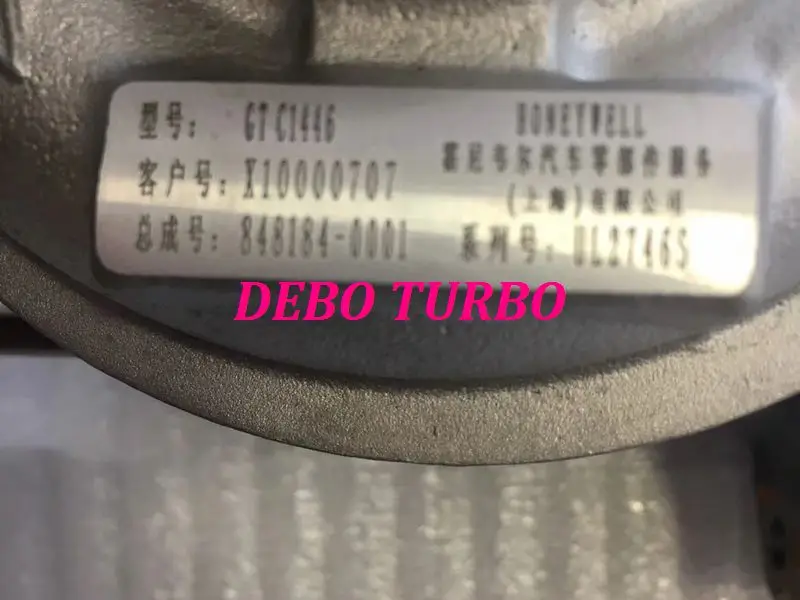 NEW GENUINE GARRETT GTD1446 848184-0001 Turbo Turbocharger for SAIC MAXUS G10 19D4N 1.9T 110KW Euro V Diesel