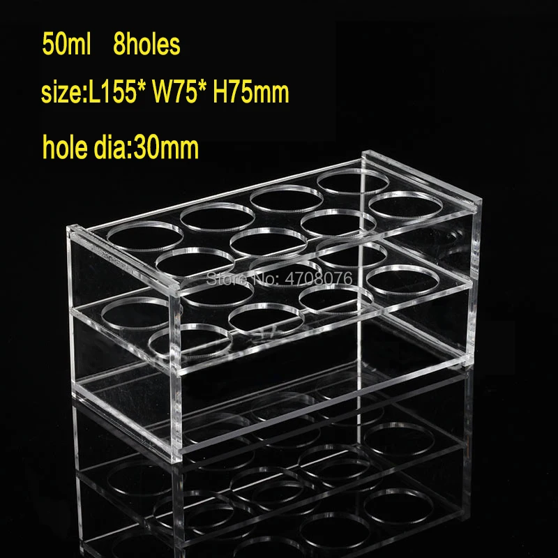 Transparent Plastic Lab Test Tube Holder Test Tube Rack/Shelf For Centrifugal Tube for lab supplies 8 holes * dia 30mm