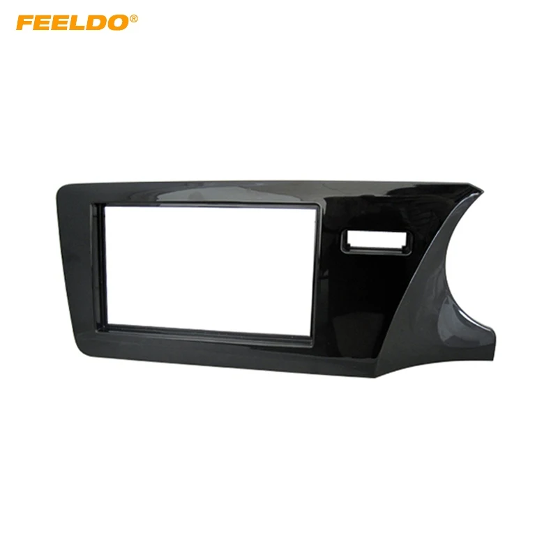 

FEELDO Car Radio Stereo Panel 2Din Fascia Fit For Honda City (RHD) 2014+ Radio Dash Mounting Installation Trim Kit Frame #4932