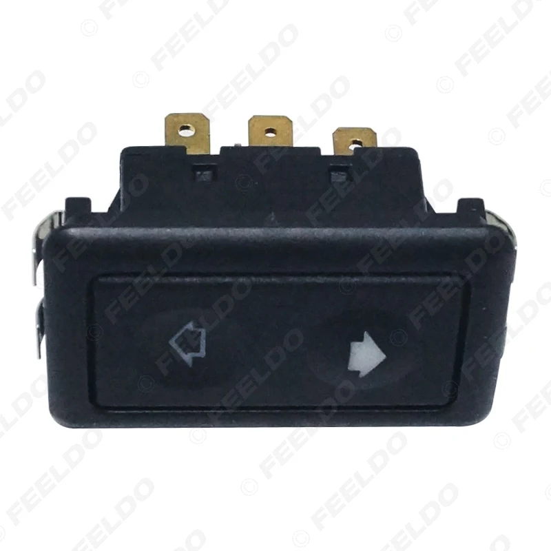MOTOBOTS Universal Metallic Snap Clip-On 6Pins Auto Power Window Switch 10A~30A With illumination Indicator Single Button #5797