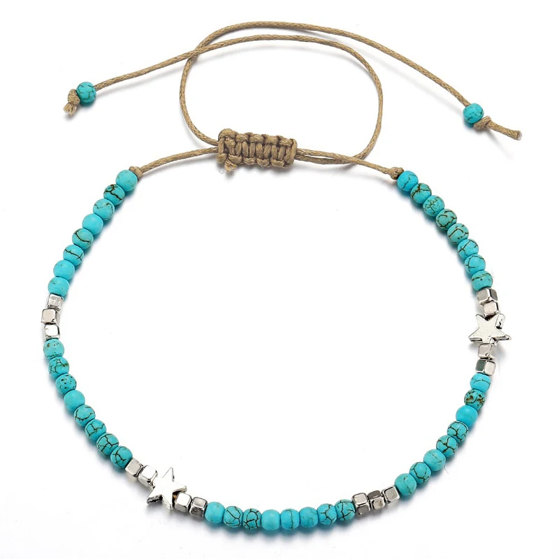 Bohemian Turquoise Beads Anklet for Women