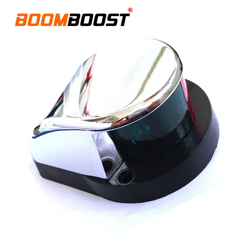 Bi-Color Lamp Navigation Light bow-shaped side light zinc alloy Red Green for Boat Marine Yacht 1 PC LED