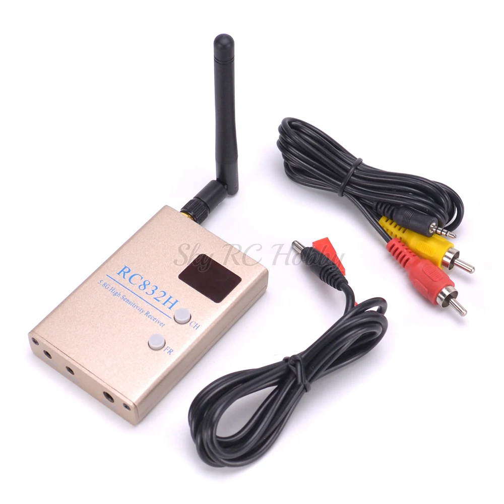 FPV 5.8GHz 48CH RC832 RC832S Receiver Wireless RC Receiver With A/V and Power Cables For gopro fpv monitor