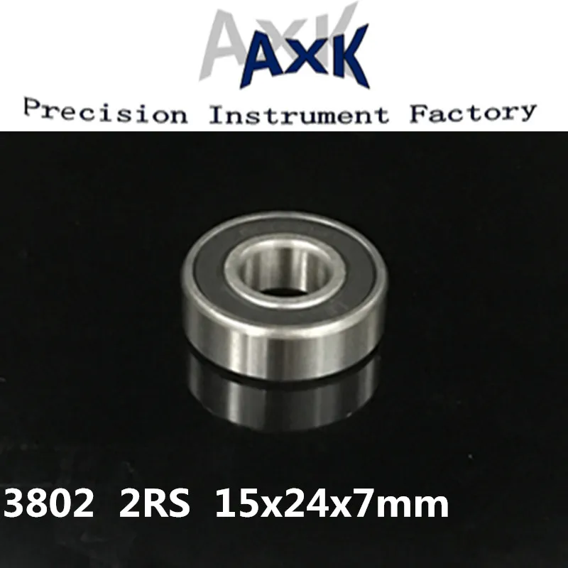 2019 Real New Free Shiooing 3802-2rs Bearing 15*24*7 Mm ( 1 Pc ) 3802 2rs Double Row Sealed Rs Angular Contact Ball Bearings