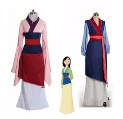 Movie Hua Mulan Dress Blue /red Dress Princess Dress girl/women kids adult Cosplay Costume Custom Made Halloween stage costume