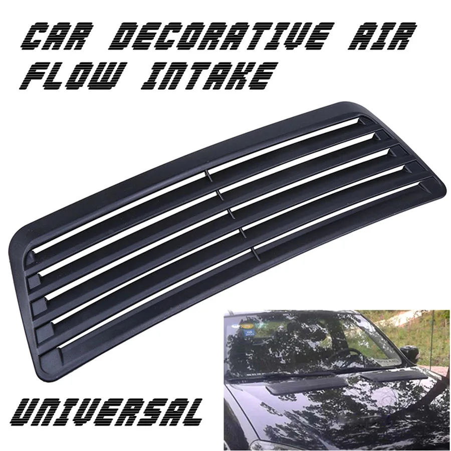 

Universal Car Decorative air vent Turbo Bonnet Vent Cover Hood Grills Stickers ABS