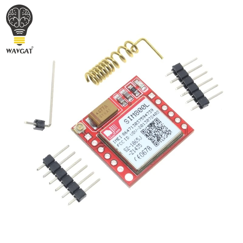 SUQ Smallest SIM800L GPRS GSM Module MicroSIM Card Core BOard Quad-band TTL Serial Port