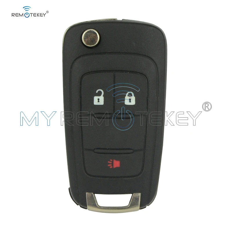 

Remtekey 20873621 Flip key shell 2 button with panic OHT01060512 for Chevrolet Equinox Sonic 2010 2011 2012 2013 2014 2015