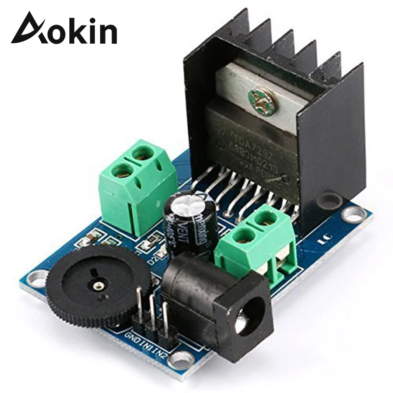 Aokin TDA7297 Amplifier Board 15W+15W Dual Channel Audio Stereo 6-18V 10-50W Audio Power Amplifier