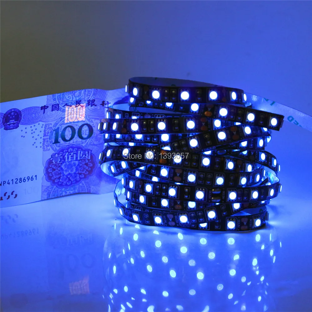 Super Bright 5M UV Ultraviolet Led Strip Light DC12V 5050 300Leds Purple Waterproof LED Tap Ribbon String Light Better Than 3528