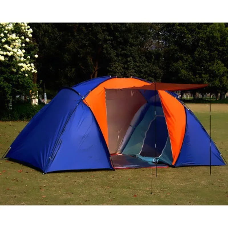 

Big Tourist Tent 5-8 Person Double Layer Two Bedroom Outdoor Tent 420x220x175cm 3 Season Family Tent for Camping Hiking Fishing