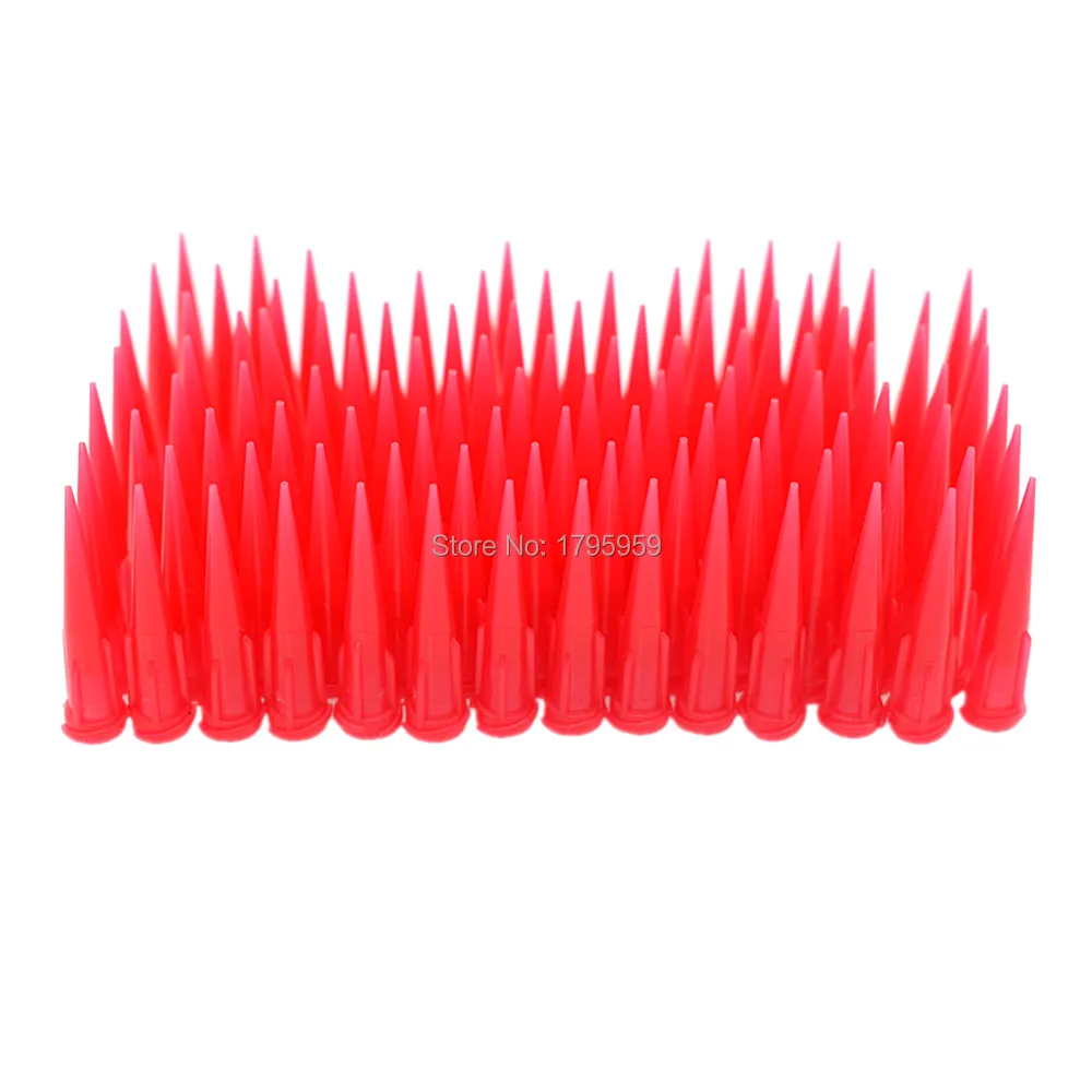 100 pcs Tapered Erogazione Consigli Adesivo Colla di Erogazione Ago 25G di Plastica Conico Blunt Punte Colla Liquida Dispenser Aghi Set
