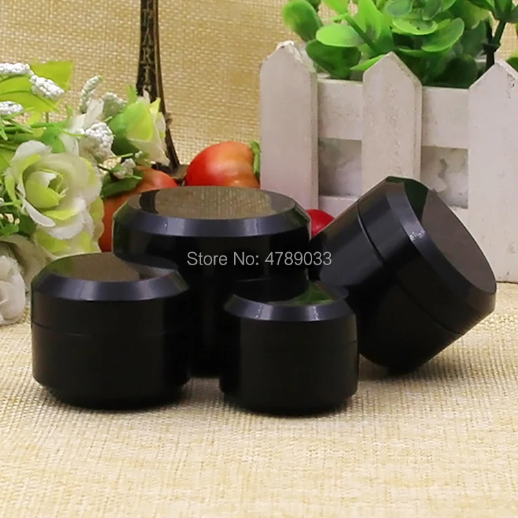 

5g 10g 15g 30g Black Double Layer Cream Jar Nail Art Mask Cream Refillable Empty Cosmetic Makeup Container Bottle High Quality