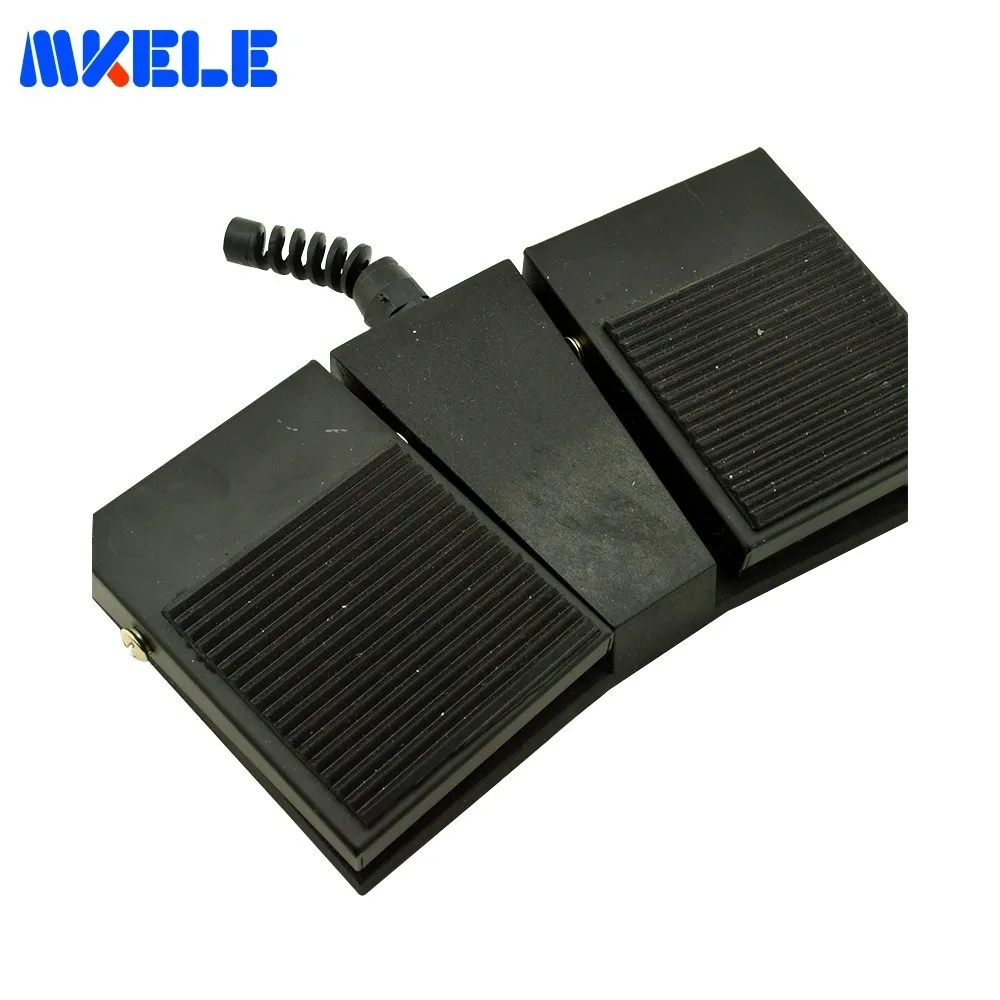 IMC Hot SPDT Nonslip Rubber Metal Industrial Momentary Electri Power Double Foot Pedal Switch Since Reset  Limit Controller