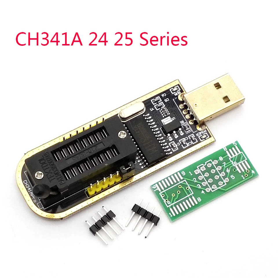 USB Programmer CH341A Series 24 EEPROM Writer 25 SPI Flash BIOS Board Module USB to TTL 5V-3.3V Software Driver Drive