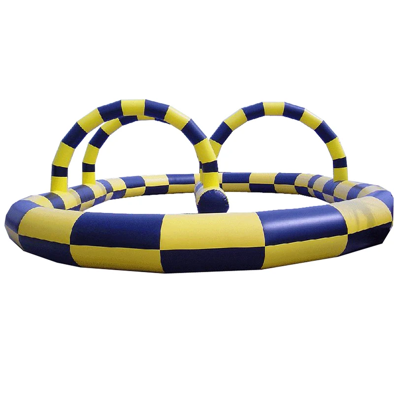 inflatable race track Kids play outdoor sports games go kart race track Sport games inflatable zorb ball track