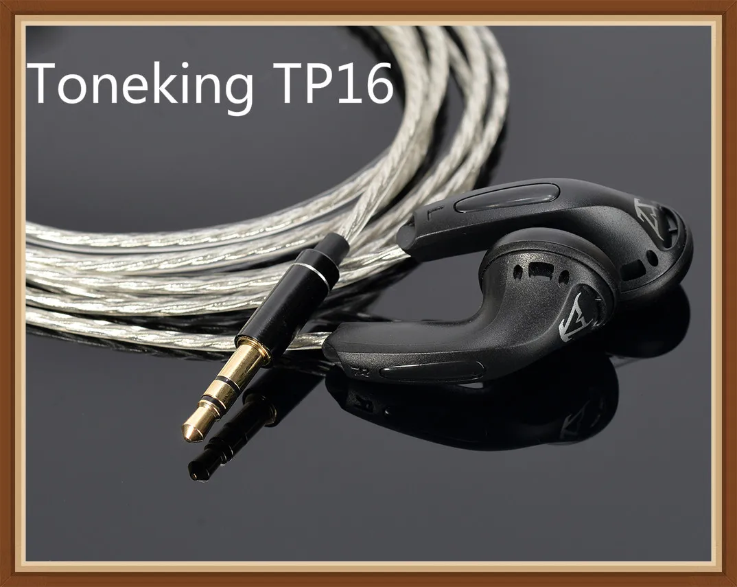 Toneking TP16 32ohm In Ear Earphone Alloy Tune HIFI Bass Flat-Head Plug Hifi Music DJ Monitor Stereo MP3 Phone Earbuds Earphones