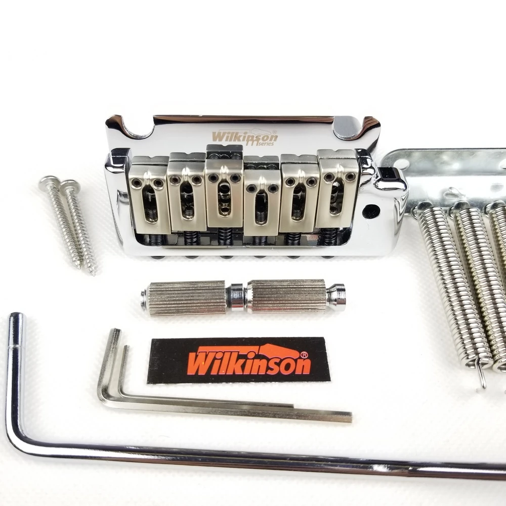 Wilkinson 2 post point Chrome Silver Double swing Electric Guitar Tremolo System Bridge for ST and suhr guitar WOV08