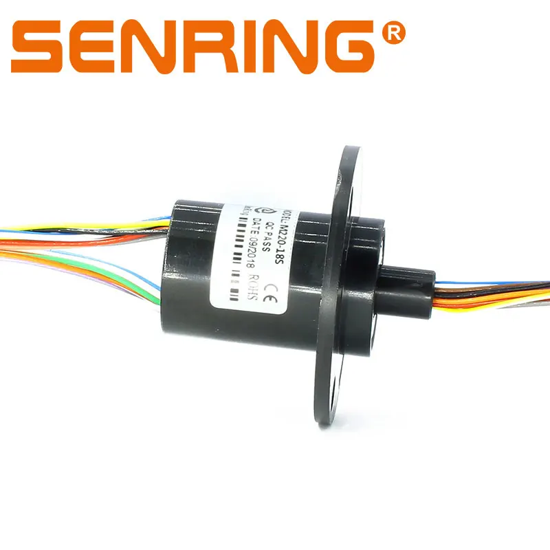 

Length 33mm Cap Slip Ring Mini Rotary Joints with OD 22mm 18 Circuits 2A Signal Current Transfer