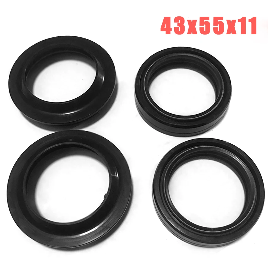 

43x55x11mm Front Fork Damper Shock Absorber Oil Seal and Dust Seal for Harley-Davidson Honda Suzuki