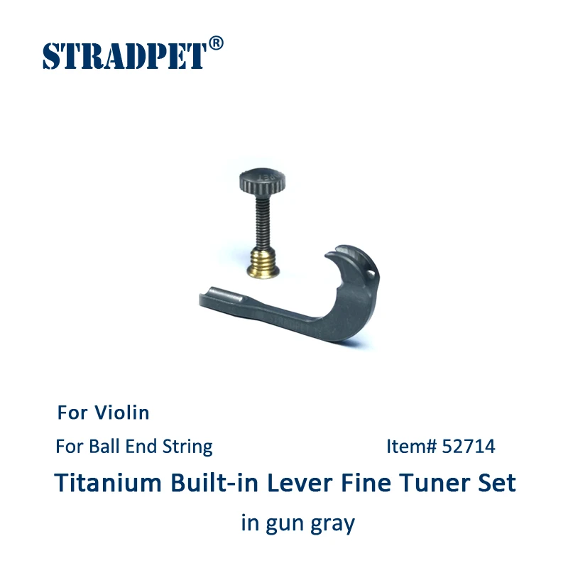 STRADPET Built-in Titanium Lever Fine Tuner Set for Violin (one tuner with its screws), Violin Accessories