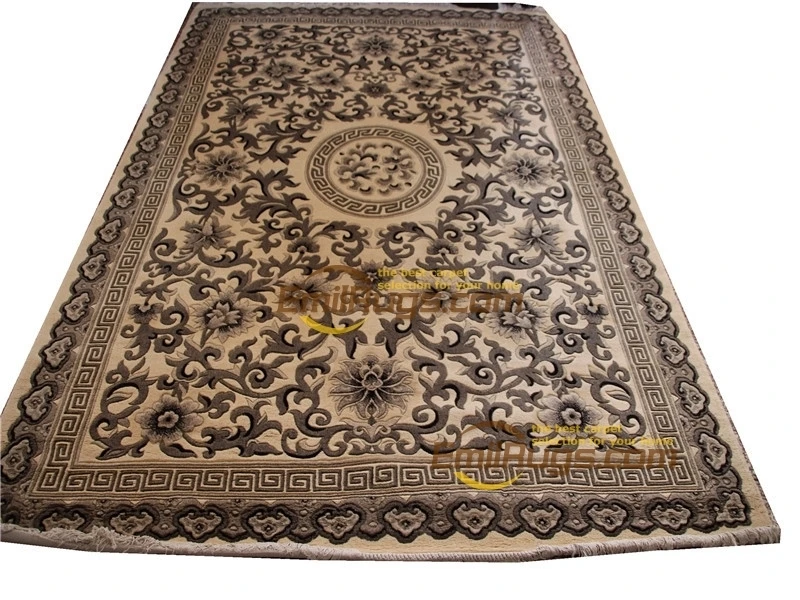 

Modern Carpet Tiles Handmade Turkish Carpet Brown Fashionable Circular Carpet Household Decoration Mat Natural Sheep Wool