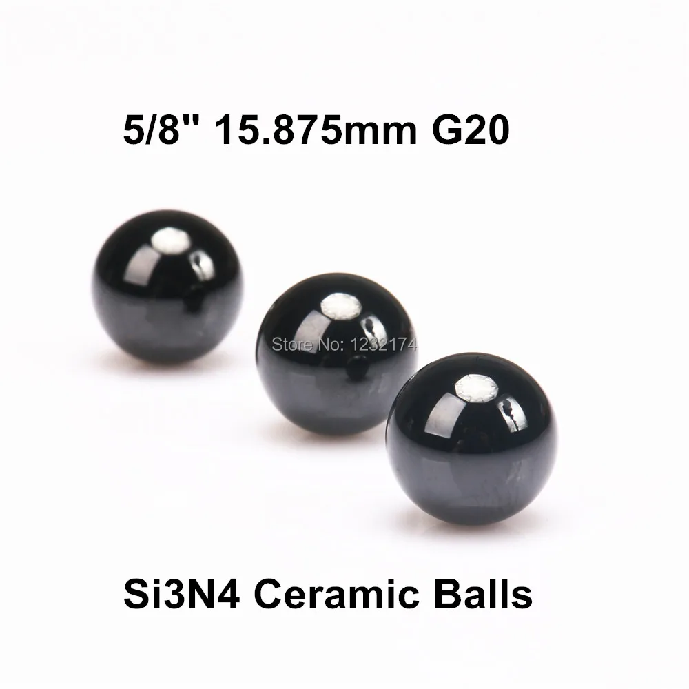 

DHL 5/8"15.875mm Silicon Nitride Ceramic Ball Si3N4 Grade G20 5PCS/Lot used in Bearing,Pump,Valve ball 15.875mm ceramic ball