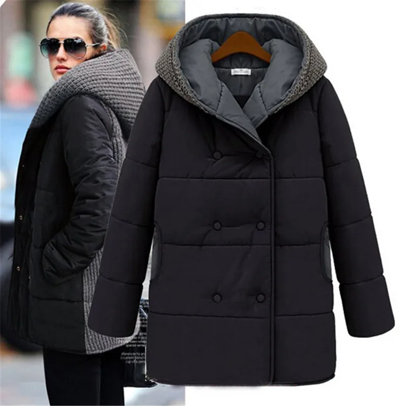 

Women's Winter Jacket Europe Style Parka Women Jackets Down Cotton Long Overcoat Slim Hooded Coats Outwear