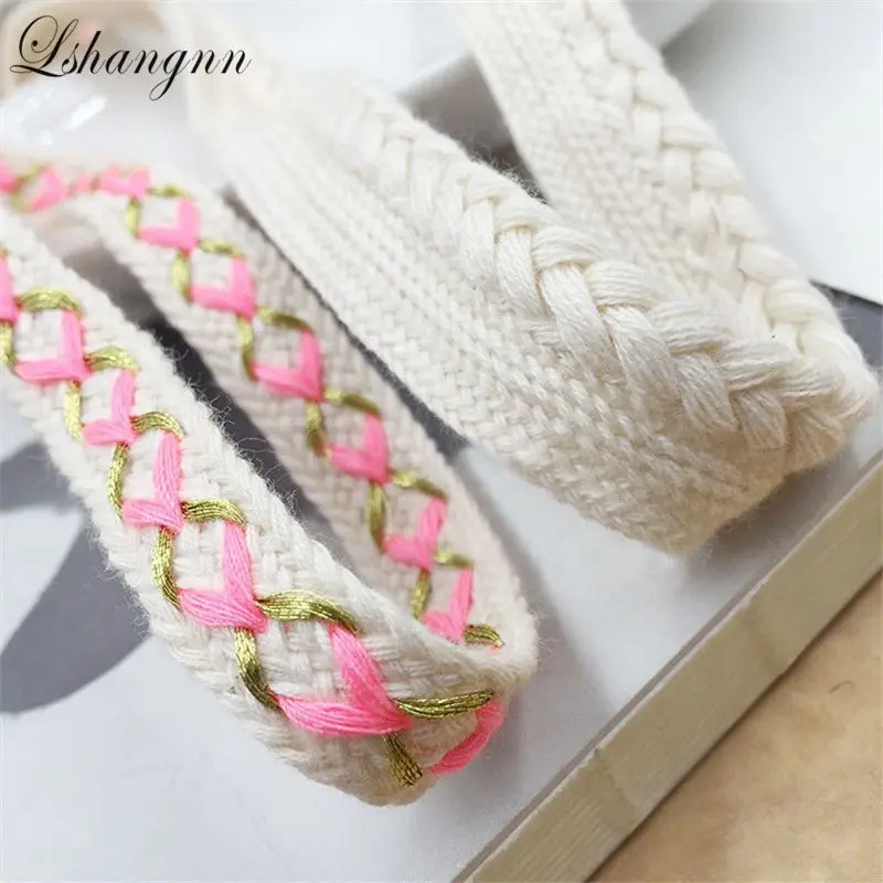 Lshangnn 10 Yards Herringbone Tape 100% Cotton Woven Label Decoration Tape Jacquard Webbing Handmade Diy Accessories 12mm/20mm