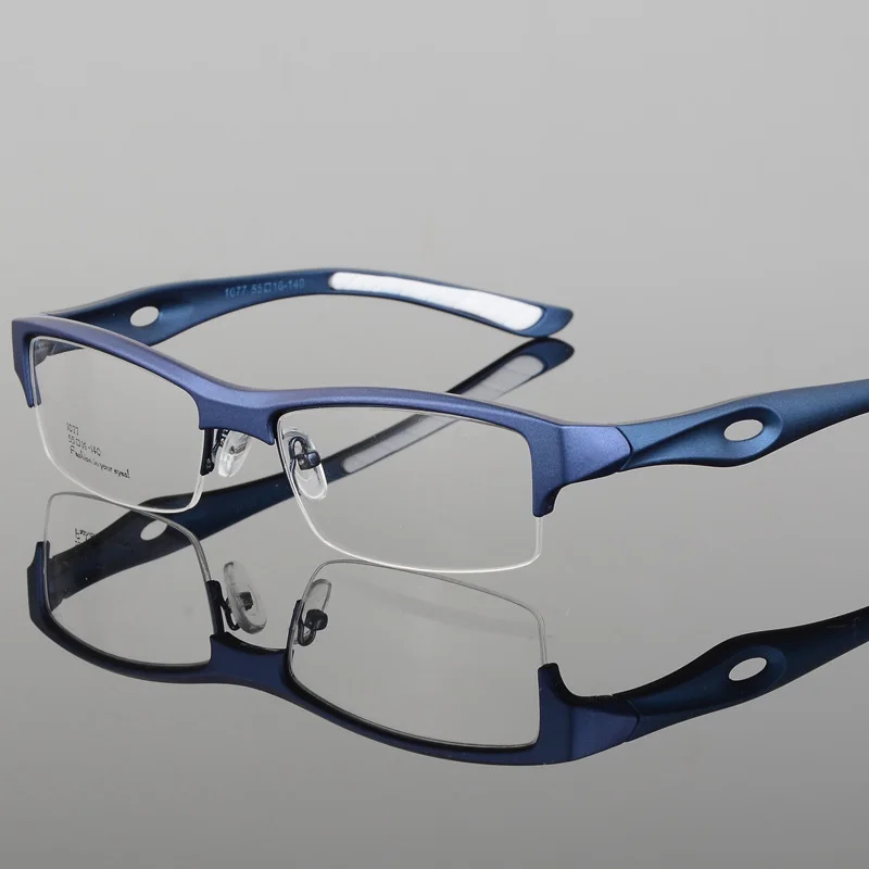 Di modo Degli Uomini di Sport di Occhiali Da Vista Telaio Dell\'ottica Eyewear TR90 Occhiali Da Vista Quadrati Metà-orlo Degli Occhiali di Lusso