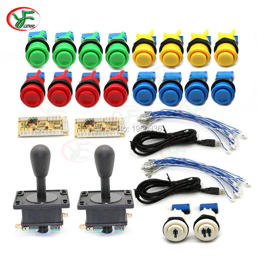 Cabinet DIY Kit Zero Delay USB Arcade controller To PC Connection American style Joystick 4/8 way Push Buttons