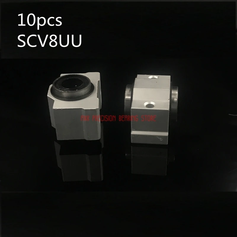 Limited AXK Linear Rail Cnc Router Parts 10pcs Sc8vuu Sc8v Scv8uu Scv8 Linear Bearing Block Diy Slide Units Cnc Router