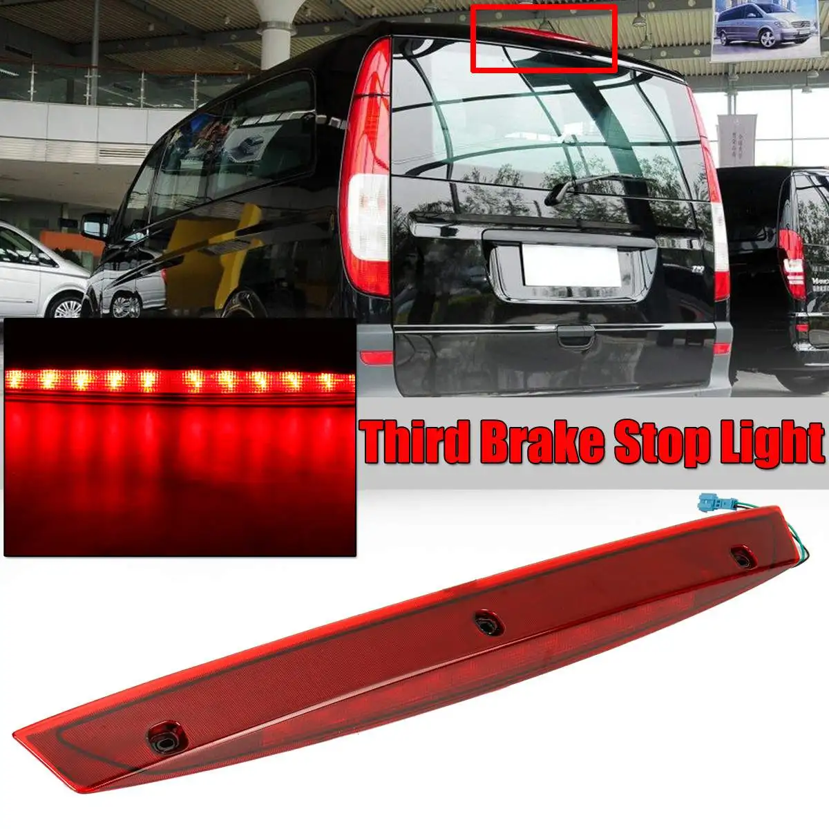 New Car Tail Light High Mount 3rd Rear Third Brake Light Stop Lamp For Mercedes For Benz Vito Viano W639 A6398200056 6398200056