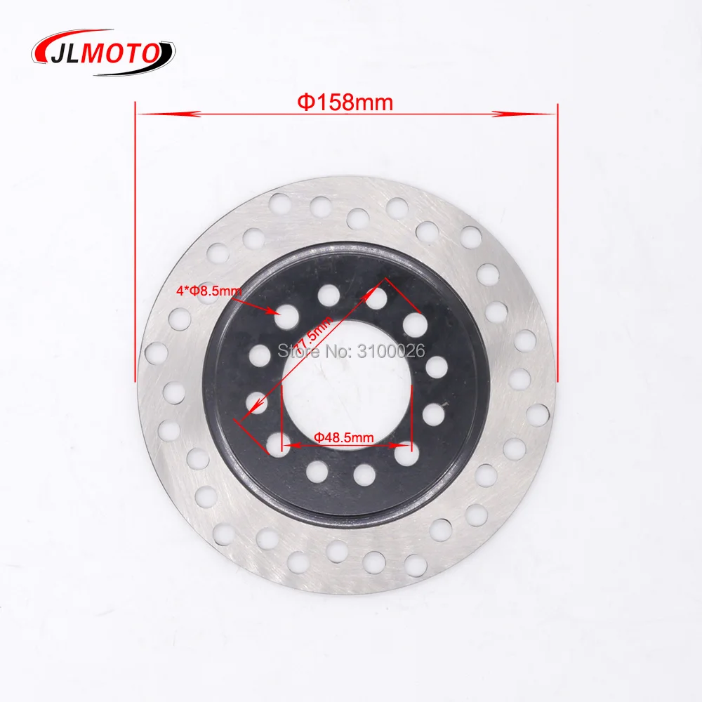 610mm Rear Axle Assy With 428# 37T Sprocket 160mm Brake Disc UCP204 Bearing M8*3 Wheel hub Fit For DIY UTV ATV Buggy Bike Parts