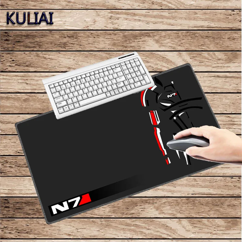 XGZ 2021 Precision Seam Rubber Mouse Mat Can Be Repeatedly Washed Mass Effect Large Size Gaming Mousepad N7 Player Pads Keyboard