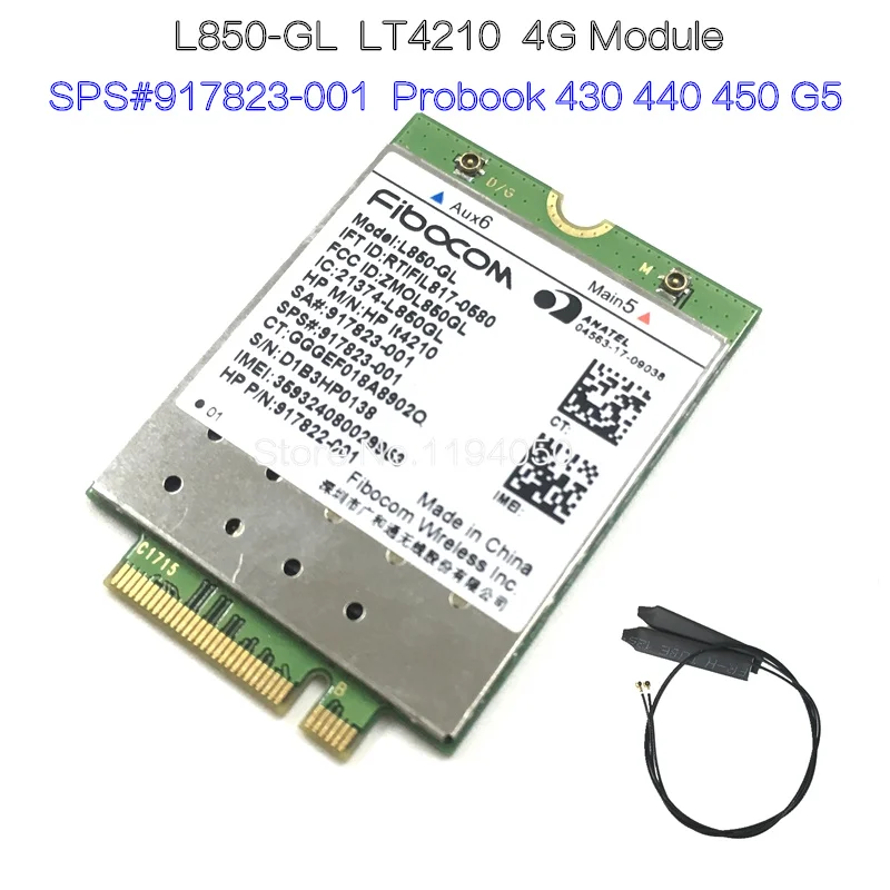 WDXUN L850-GL LT4210 SPS#917823-001 for ProBook 430 440 450 G5 Notebook  FDD-LTE TDD-LTE 4G Card 4G Module L850 gl