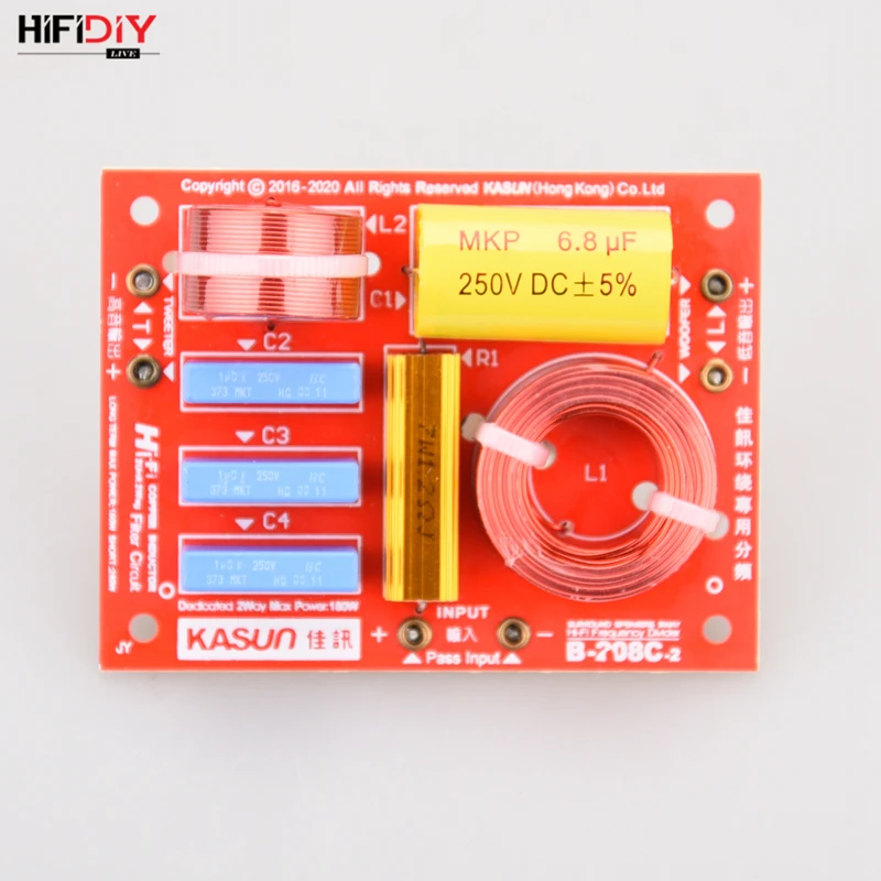 HIFIDIY LIVE 2Way 2Unit (tweeter+bass speaker) Frequency Divider Crossover Filters B-208C Hi-Fi Speakers surround Desktop audio