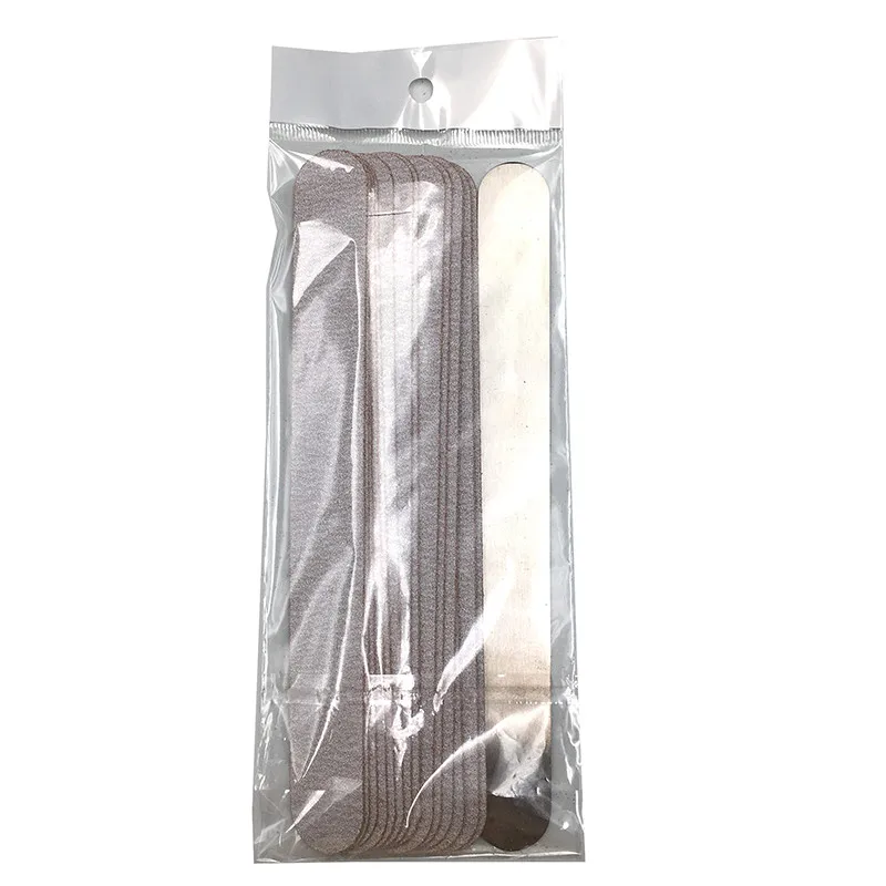 100pcs/lot Professional Nail File Replacement 100/180/240 Gray Sandpaper With 1PCS Metal Handle Double-sided Buffer Nail File