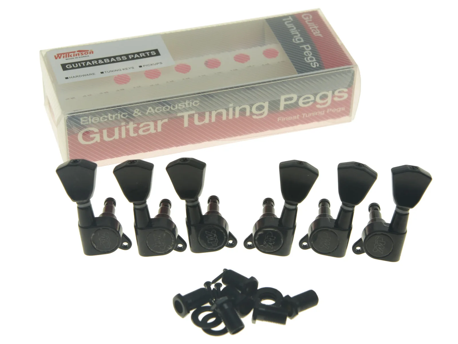 Wilkinson 3L3R E-Z-LOK Guitar Tuners EZ Post Guitar Tuning Keys Pegs Machine Heads w/ Tulip Button for Les Paul/Acoustic Guitar