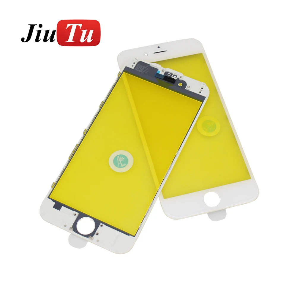 Cadre de lentille en verre avec pression à froid pour iPhone 6/6 Plus/6s 6s Plus/7/7 Plus/8/8 Plus, rénovation d'écran LCD fissuré, 10 pièces
