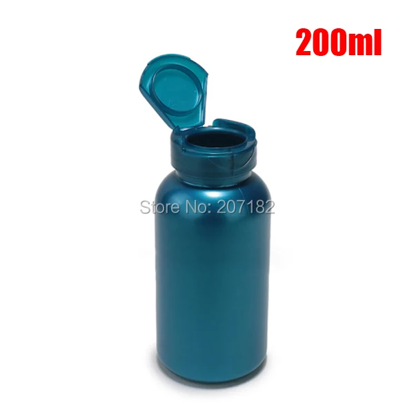 20pcs 200ml Pearl Blue PET Plastic Bottles, Capsules Bottles, Solid Containers,Empty Packing Storages With Flip Caps