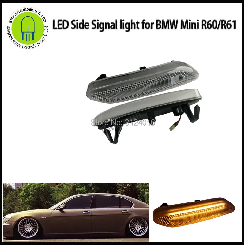 

2x Sequential Blinker Led Turn Signal Indicator Side Marker Light Lamp Sidemarker for BMW MINI COOPER R60 R61 2012-17