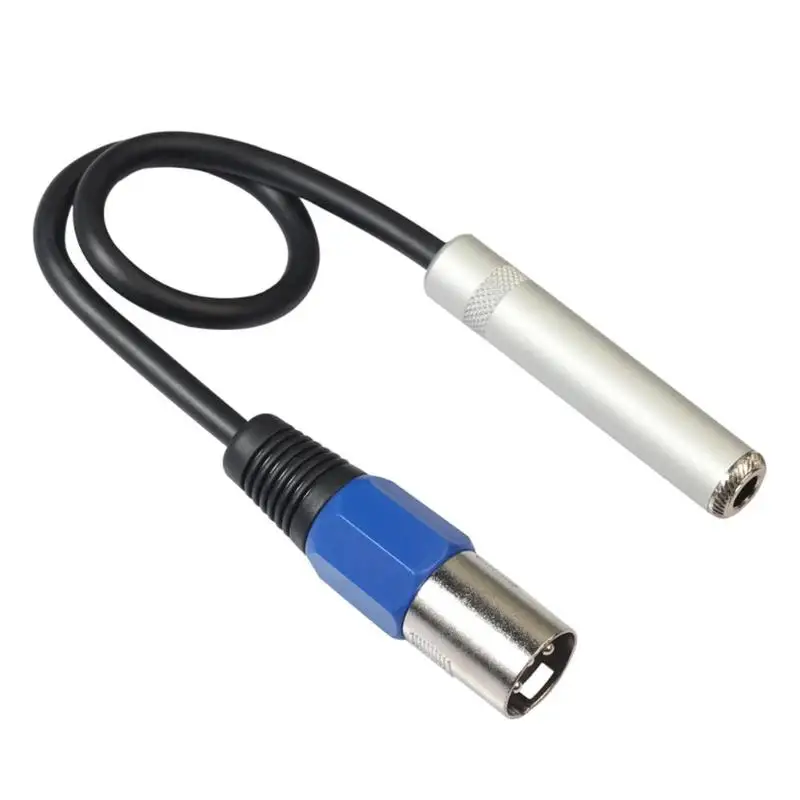 0.3m XLR 3Pin męski na 6.35mm żeńskie złącze Stereo Audio kabel XLR 3Pin żeński na 6.35mm żeński stereofoniczny kabel Audio przewód przejściowy