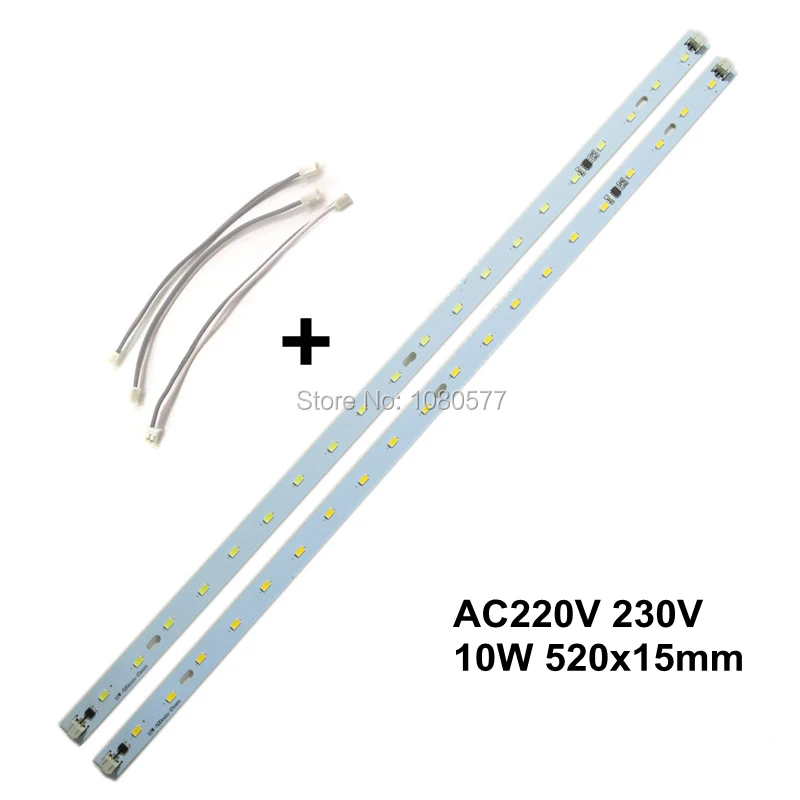 10pcs AC 220V 230V T5 T8 LED Tube Bar Rigid Strip Free Driver 5W 6W 10W AC220V SMD 5730 LED PCB White / Warm White Light Source