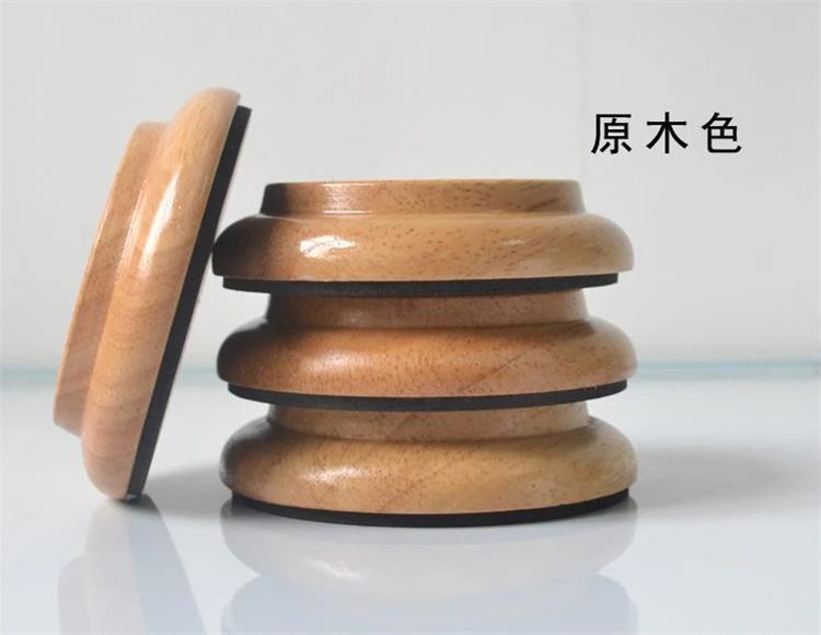 

Box of 4pcs Black/Brown/Natural Oak Wood Soild Wood Upright Piano Caster Cup Foot Pad with EVA PAD Shockproof