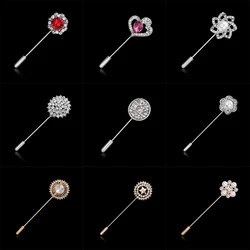 New Cute Simulated Pearl Rhinestone Brooch Pins For Women Korean Flower Ball Piercing Collar Lapel Pin Lady Jewelry Gifts